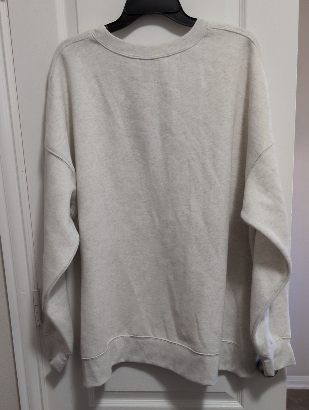 Heather Gray And Ivory Oversized Sweatshirt - Picture 4 of 4